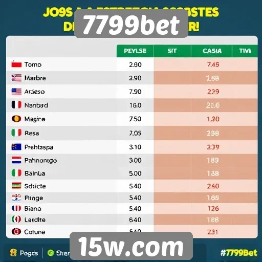 Estatísticas de jogos populares no 7799bet